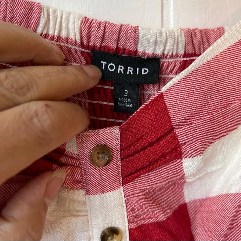 Torrid Red and White Checkered Sundress (NWOT) - Picture 9 of 16